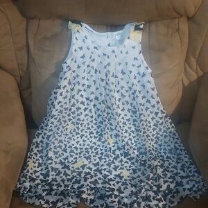 🌷🏖 Blueberi Boulevard White and Black Butterfly Dress